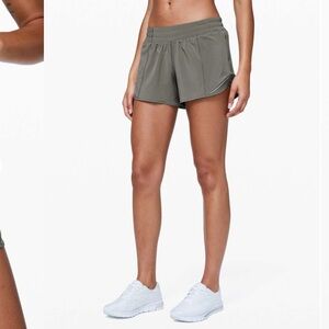 Lululemon LR 4” hotty hot size 4 - grey sage
